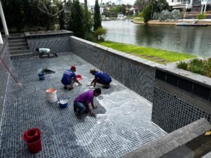 Swimming Pool Tile Cleaning