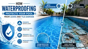 How Waterproofing Protects Your Pool from Leaks and Tile Damage
