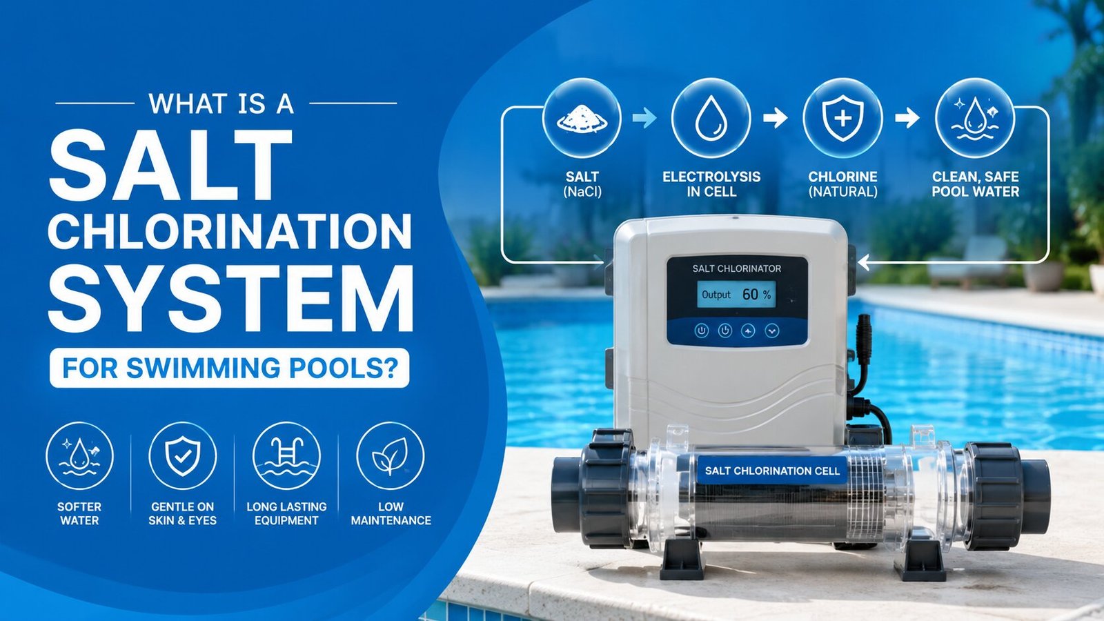 Salt Chlorination System for Swimming Pools
