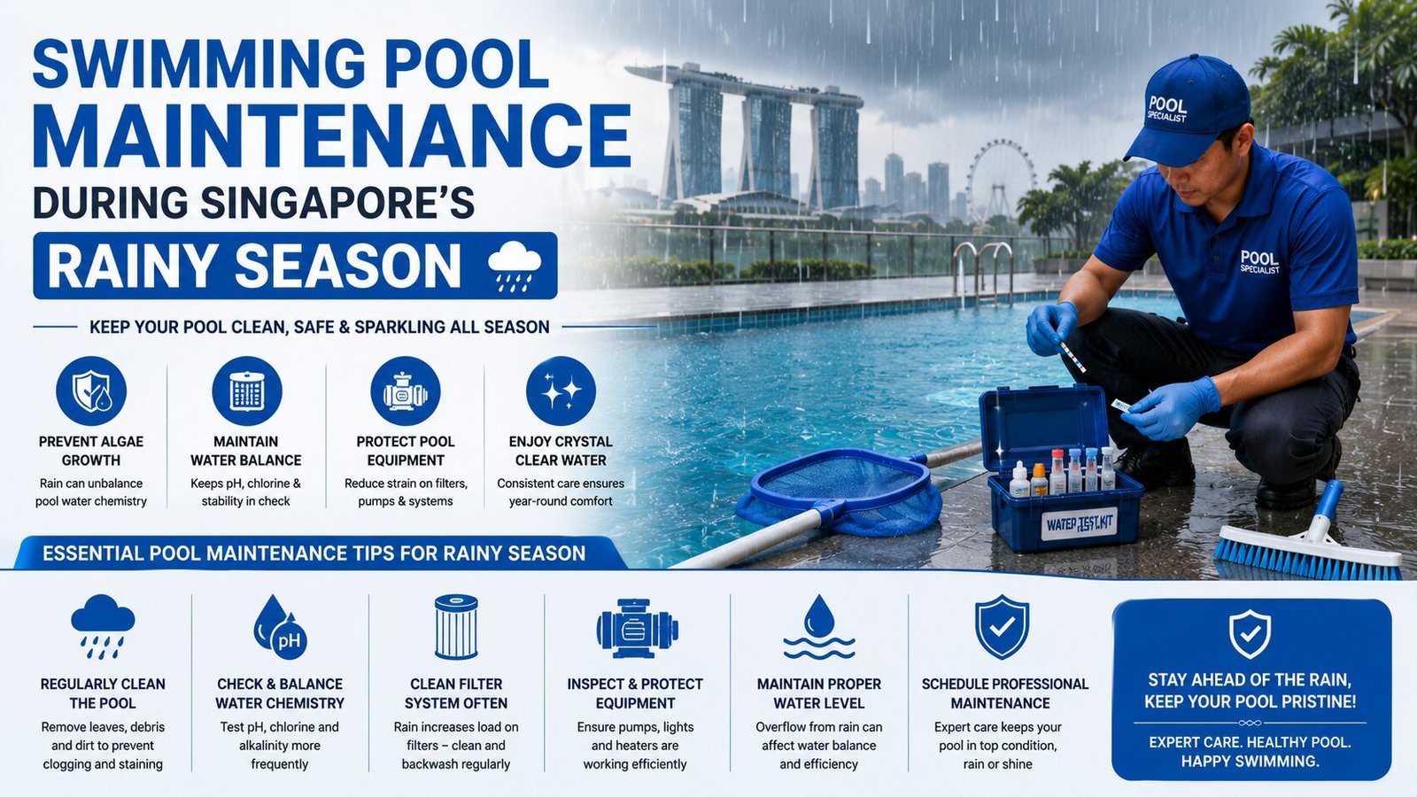 Swimming Pool Maintenance During Singapore's Rainy Season