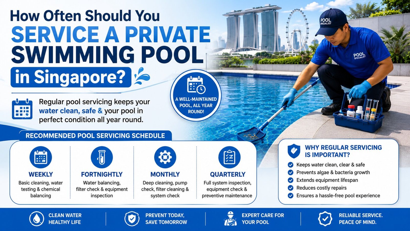 How Often Should You Service a Private Swimming Pool in Singapore